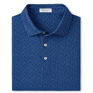 Peter Millar Summer Comfort Men's XL Citrus Smash Performance Jersey Polo Navy
